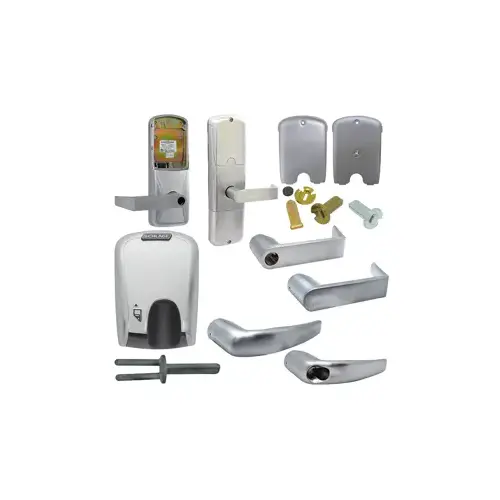 KIT - Mag-Stripe (Insert Card) Stand Alone Privacy Mortise Lock, Athens Lever with SFIC Prep (Small Format IC Core not Included), Satin Chrome 626