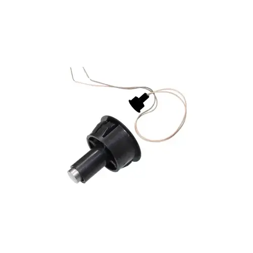 3/4" Diameter Recessed Magnetic Contact Switch Set, 1/2" Gap, 12" Leads, Closed Loop (N/O), Used for Steel Doors, UL Listed, Black