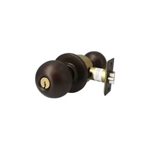 Entry Ball Knob, Schlage C Keyway, 2-3/8" Backset, Dark Oxidized Satin Bronze US10BE/613E