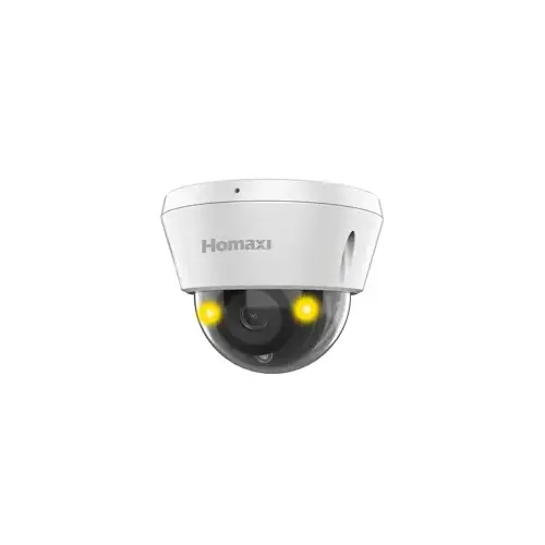 Homaxi Inc. IPC4DF3R4-I1-TML 4MP Starlight Fixed Turret Network Camera, Built in Microphone & Speaker, H.265+, 120dB WDR, 2.8mm, PoE, IP67, NDAA, White