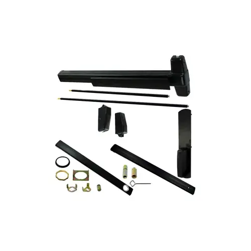 KIT - CD (Cylinder Dogging, Requires 1-1/4" Mortise Cylinder), SVR (Surface Vertical Rod) Grooved Exit Device, 990DT Dummy Pull Trim, Non-Handed, 48" x 84", Grade 1, 711/US19 Flat Black