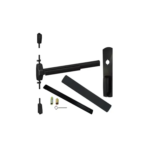 KIT - LD (Less Dogging), SVR (Surface Vertical Rod) Smooth Exit Device, 990 Nightlatch Trim (Requires Rim Cylinder), 36" x 84", Grade 1, 711/US19 Black