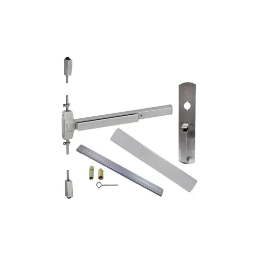 KIT - LD (Less Dogging), SVR (Surface Vertical Rod) Smooth Exit Device, 990TP Thumb Piece Trim (Requires Rim Cylinder), 48" x 84", Grade 1, 630/US32D Stainless Steel