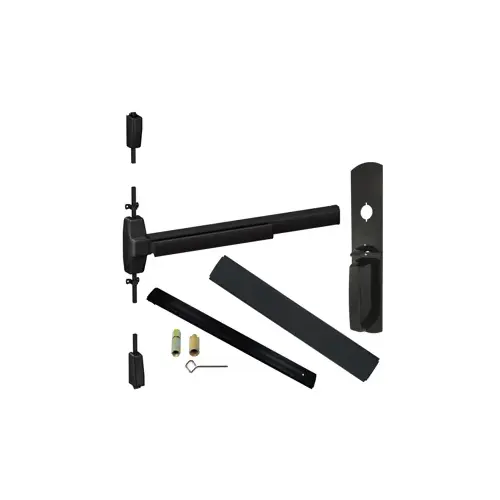 KIT - LD (Less Dogging), SVR (Surface Vertical Rod) Smooth Exit Device, 990TP Thumb Piece Trim (Requires Rim Cylinder), 48" x 84", Grade 1, 711/US19 Black