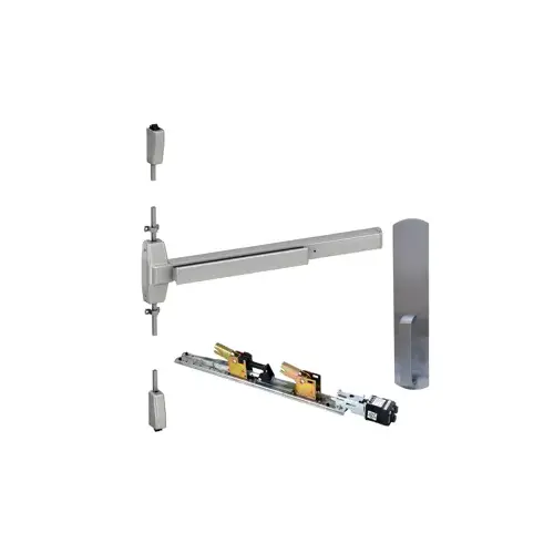 KIT - QEL (Quiet Electric Latch Retraction), SVR (Surface Vertical Rod) Smooth Exit Device, 990 Dummy Pull Trim, 36" x 84", Grade 1, 630/US32D Stainless Steel