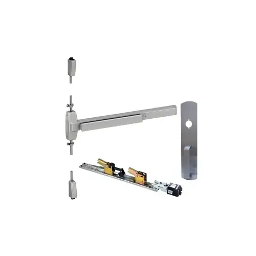 KIT - QEL (Quiet Electric Latch Retraction), SVR (Surface Vertical Rod) Smooth Exit Device, 990 Nightlatch Trim (Requires Rim Cylinder), 36" x 84", Grade 1, 630/US32D Stainless Steel