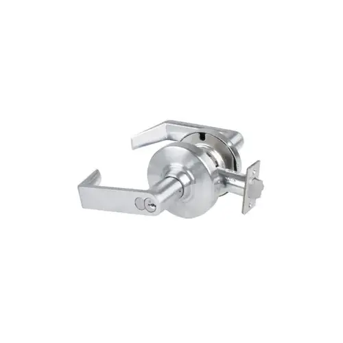 KIT - Grade 1 Electric Lock/Unlock (EL/EU) Storeroom Rhodes Lever, 12/24VDC, RX Switch, FSIC Prep (Schlage Large Format IC, C123 Keyway Core (1-Bitted Satin Chrome Core 626), 2-3/4" Backset, UL, ANSI Strike, Satin Chrome 626, US26D