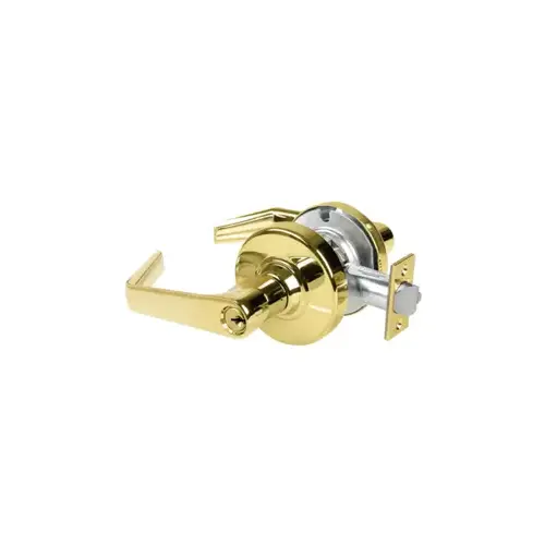 KIT - Grade 2, Classroom Saturn Lever, Key in Lever, S145 Keyway (0-Bitted Brushed Brass Cylinder 606), 2-3/8" Backset, ANSI Strike, Bright Brass 605, US3