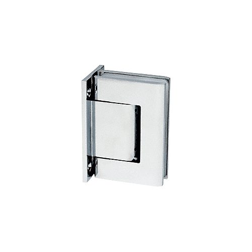 Brite Chrome Vernon Full Back Plate Wall-to-Glass Hinge - Hold Open
