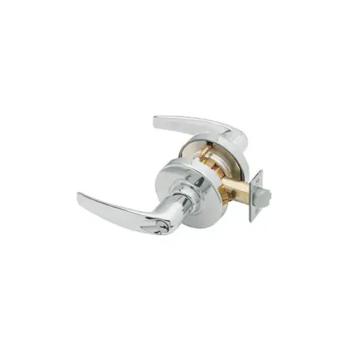 KIT - Grade 2, Entry Athens Lever, Key in Lever, C123 Keyway (0-Bitted Brushed Chrome Cylinder 626), 2-3/4" Backset, ANSI Strike, Bright Chrome 625, US26