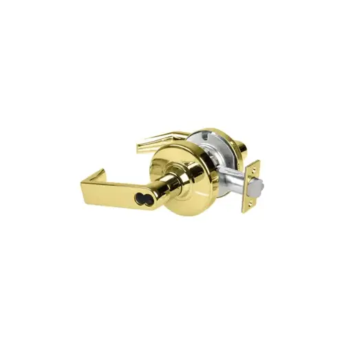 KIT - Grade 2, Office Rhodes Lever, SFIC Prep (Small Format IC, Less Core), 2-3/4" Backset, ANSI Strike, Bright Brass 605, US3