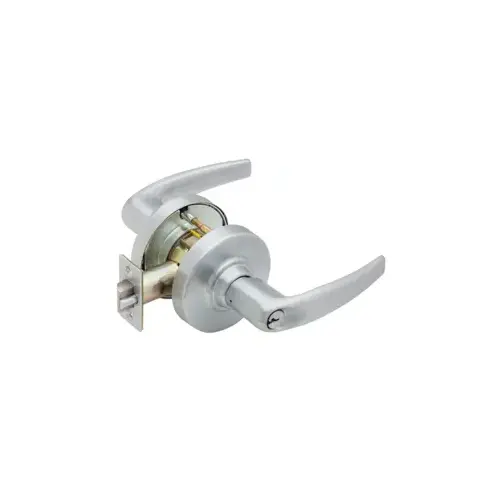 KIT - Grade 1 Classroom Athens Lever, Key in Lever, 6-Pin C145 Keyway (0-Bitted Brushed Chrome Cylinder 626), 2-3/4" Backset, UL, ANSI Strike, Satin Chrome 626, US26D