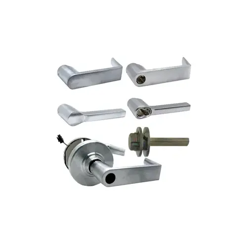 KIT - Grade 1 Vandlgard Storeroom Latitude Lever, (FSIC) Schlage Large Format IC), Less Core, 2-3/4" Backset, UL, ANSI Strike, 626/US26D Satin Chrome