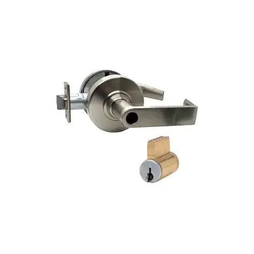 KIT - Grade 1 Classroom, Cylindrical Lock, Rhodes Lever, Key-in-Lever Schlage Keyway, C145 Keyway (0-Bitted Brushed Chrome Cylinder 626), 2-3/4" Backset, UL, ANSI Strike, 619/US15 Satin Nickel