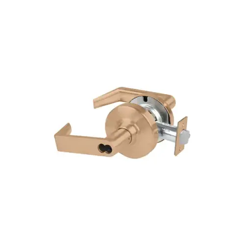 KIT - Grade 2, Entry Rhodes Lever, SFIC Prep (Small Format IC, Less Core), 2-3/8" Backset, ANSI Strike, Satin Bronze 612, US10