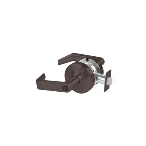 KIT - Grade 2, Privacy Rhodes Lever, 2-3/4" Backset, ANSI Strike, Oil Rubbed Bronze 613, US10B