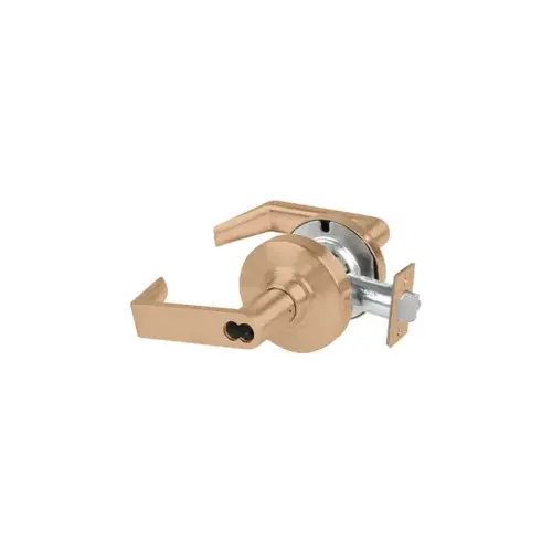 KIT - Grade 2, Storeroom Rhodes Lever, SFIC Prep (Small Format IC, Less Core), 2-3/4" Backset, ANSI Strike, Satin Bronze 612, US10