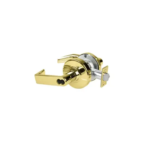 KIT - Grade 2, Entry Rhodes Lever, SFIC Prep (Small Format IC, Less Core), 2-3/8" Backset, ANSI Strike, Bright Brass 605, US3