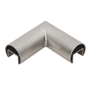 CRL GRRF15HBS Brushed Stainless Steel 90 Degree Horizontal Roll Formed Cap Rails Corners