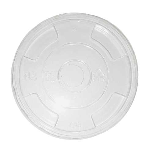 WORLD CENTRIC CPL-CS-12 CUP LID FLAT COMPOSTABLE CORN STARCH