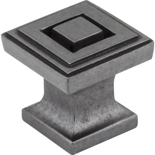 Delmar 1" Length Square Knob Gun Metal