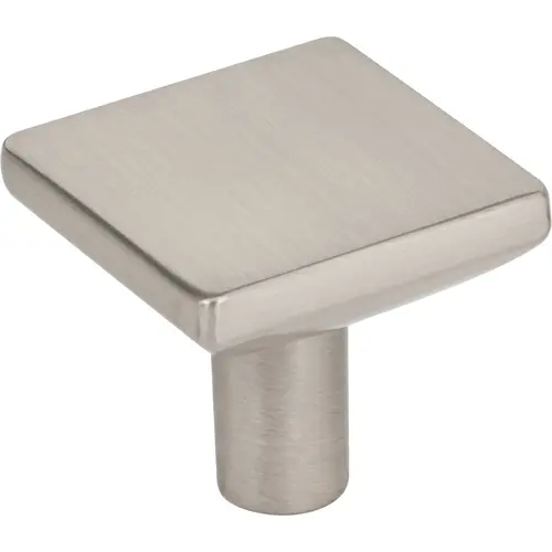 Walker 1 1-1/4" Length Square Knob Satin Nickel