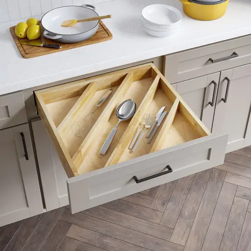 Hardware Resources AU021-B24 19" Angled Utensil Drawer Insert UV Coated