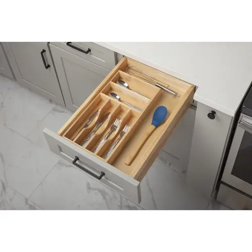 Hardware Resources CO15A 9"- 14" Adjustable SLIMLINE  Cutlery Drawer Insert UV Coated