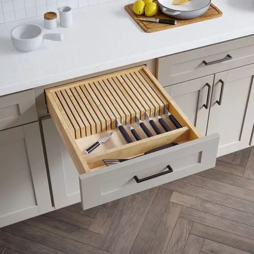 16" Knife Block Drawer Insert UV Coated