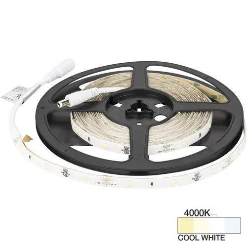 Task Lighting L-DMW150-16-40 16 Ft, 49 Lumens/Ft. 12-volt Accent Output LED Tape Light, Single-White, Cool White 4000K