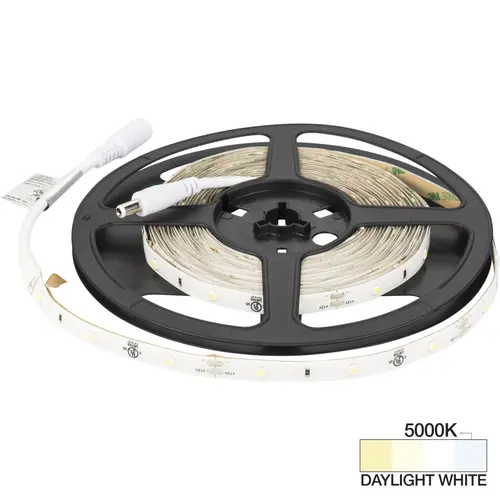 Task Lighting L-DMW150-16-50 16 Ft, 49 Lumens/Ft. 12-volt Accent Output LED Tape Light, Single-White, Daylight White 5000K