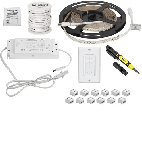 Task Lighting L-TK1Z1A-16 16 Ft.. 300 Lumens/Ft.. 12-volt Standard Output Wireless Controller Tape Light Kit 1 Zone 1 Area, Tunable-White, 2700K 5000K (Smart home compatible)