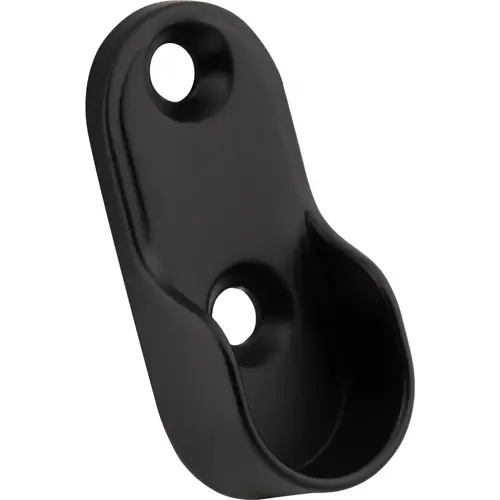 Hardware Resources M7175-MB Matte Black Screw-In Mounting Bracket for Oval Closet Rods