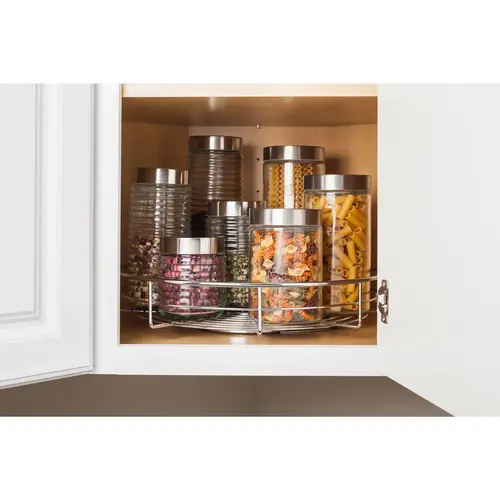 Single Shelf Wire Lazy Susan Chrome