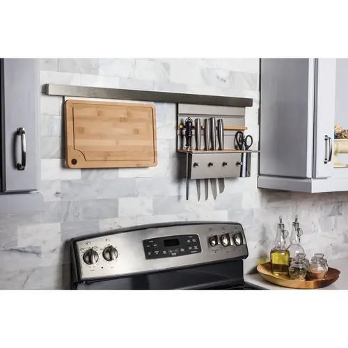 Knife-Block Combo Hanging Shelf for SMART RAIL  Storage Solution Aluminum