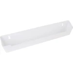 Hardware Resources TO14S-REPL 14-13/16" Slim Depth Plastic Tip-Out Tray for Sink Front White