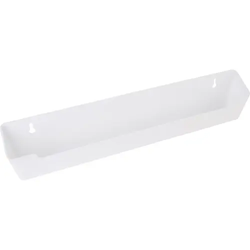 Hardware Resources TO14S-REPL 14-13/16" Slim Depth Plastic Tip-Out Tray for Sink Front White