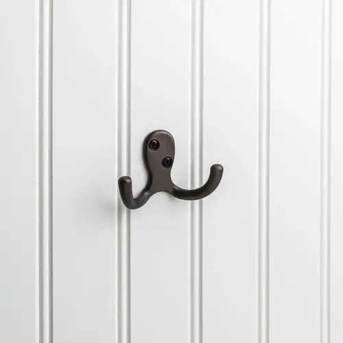 Elements Wall Double Hook Brushed Oil Rubbed Bronze