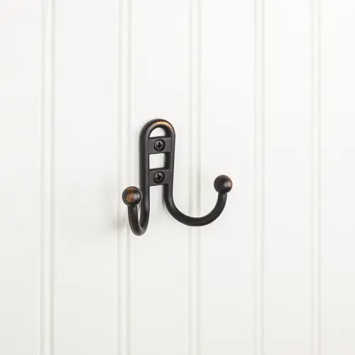 Elements Wall Double Hook Brushed Oil Rubbed Bronze