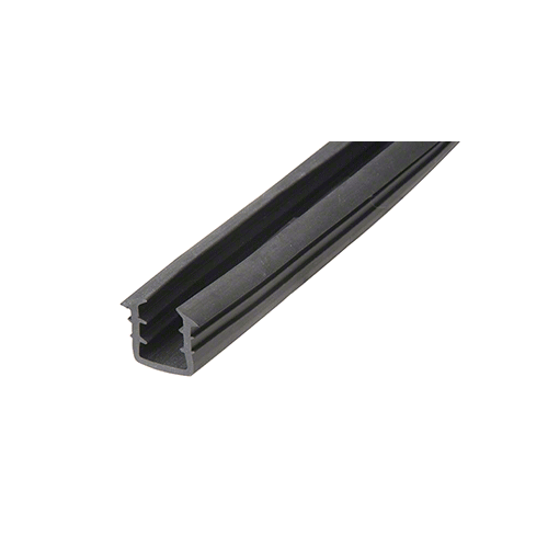 Roll Form Cap Rail Black Rubber Insert for 1/2" and 5/8" Monolithic Glass and 9/16" (13.52 mm) Laminated Glass