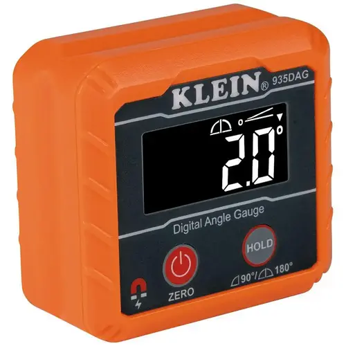 Digital Angle Gauge and Level, 2.36 in L, Includes Batteries/Instruction Manual/Soft Carrying Case