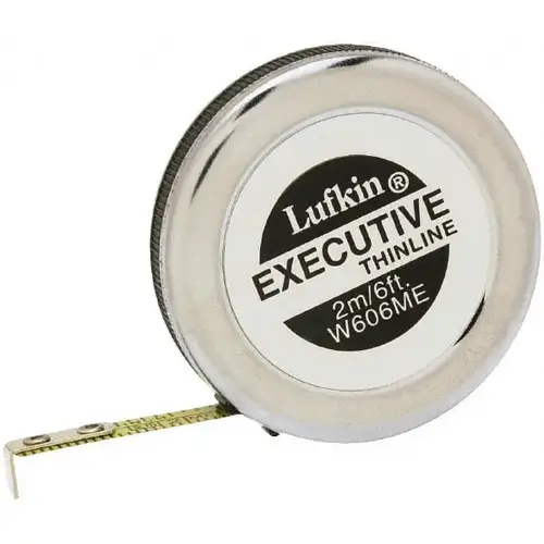 Crescent Lufkin W606 Executive  Thinline Measuring Tapes, 1/4 in x 6 ft Hi-Viz Orange