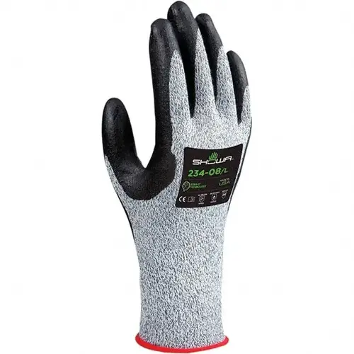 Showa 234S-06 Cut, Puncture & Abrasive-Resistant Gloves: Size S, ANSI Cut A4, ANSI Puncture 2, Foam Nitrile, Polyethylene