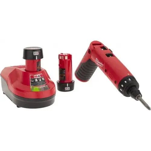 M4  1/4 in Hex Screwdriver Kit, 200 RPM to 600 RPM, 4 V, Includes 2-M4  REDLITHIUM  2.0 Ah Batteries