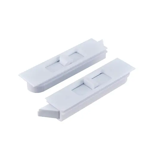 Brixwell 85-819WA Silver Line Snap In Tilt Latch Nose Left And Right Hand 3/32" Stile Snap Size 9/32" Nose Size Blue White Finish Pair