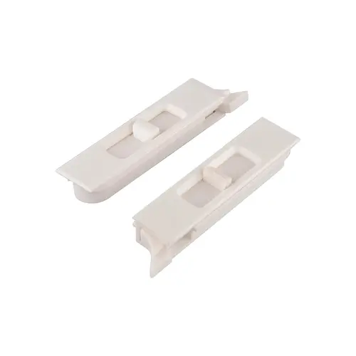 Brixwell 900-19496wa Silver Line Snap In Tilt Latch Nose Left And Right Hand 3/32" Stile Snap Size 3/8" Nose Size White Finish Pair