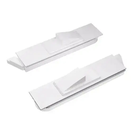 Brixwell 900-19498wa Silver Line Snap In Tilt Latch Nose Left And Right Hand 3/16" Stile Snap Size 3/8" Nose Size White Finish Pair