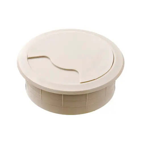 Plastic Cable Grommet,Two Piece,Round Almond Finish