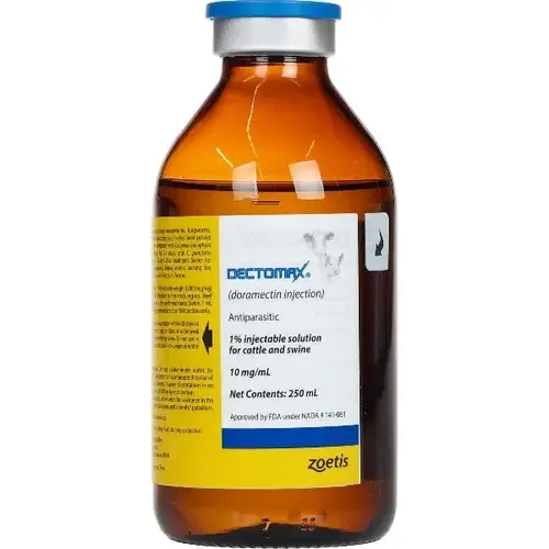 Dectomax 1% Injectable Dewormer - 250 mL Bottle
