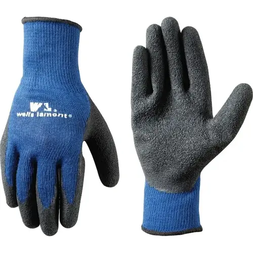 Wells Lamont 524XL Men's Textured Latex Coated Grip Gloves - Extra Large / Blue Pair